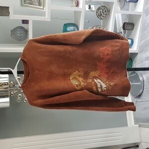 TRAVIS SCOTT Brown Sweatshirt with Graphic Design